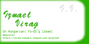 izmael virag business card